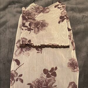 Bebe two pieces beautiful for any occasions with brown and beige Floral Print